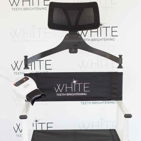 WHITE Teeth Brightening Portable Director Chair